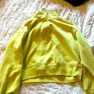 Neon yellow crop sweater